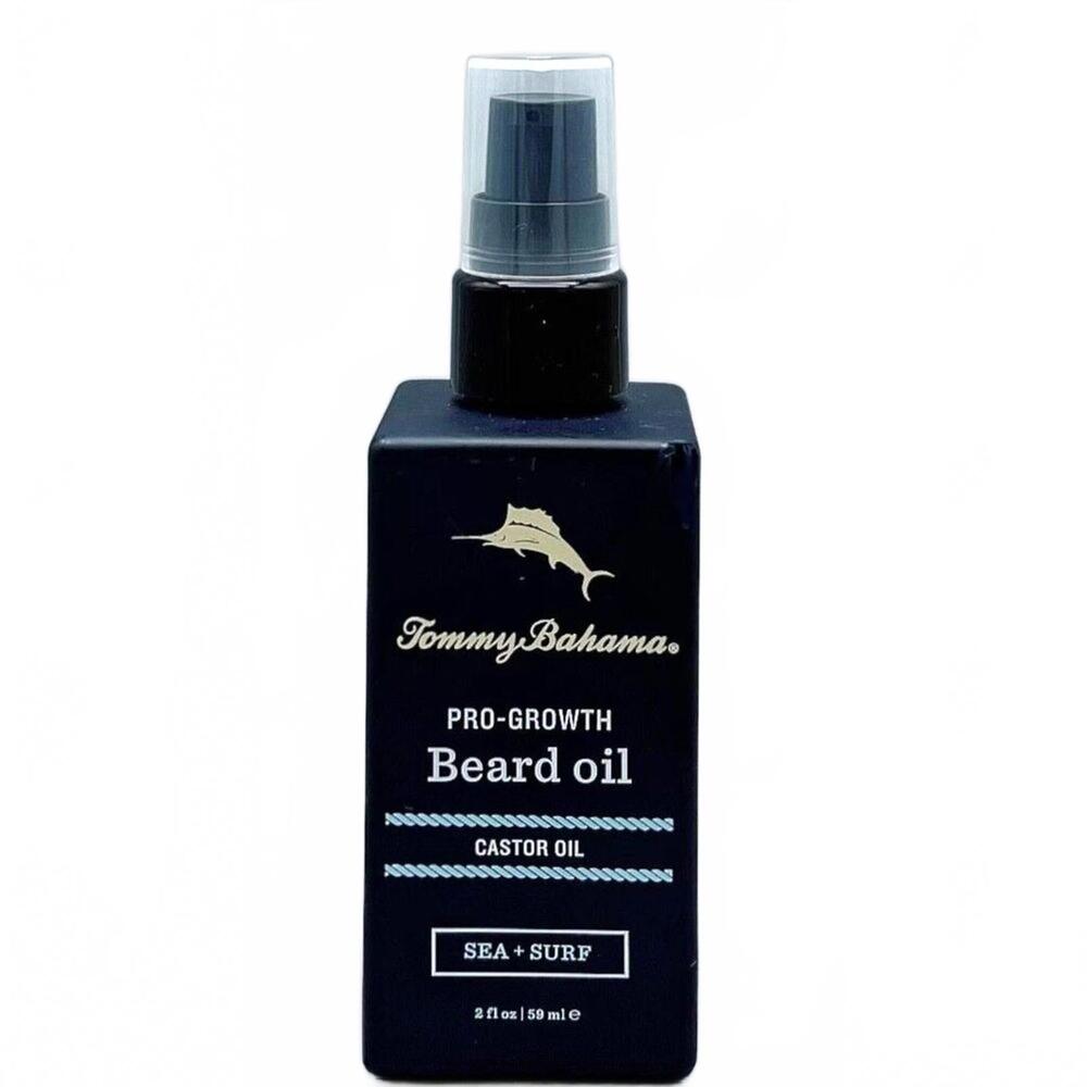 Tommy Bahama Pro-Growth Beard Oil Sea + Surf Castor Oil 2oz Spray New